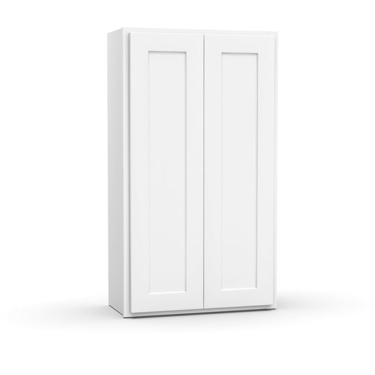 RTA - White - Double Door Wall Cabinet - 24"W x 42"H x 12"D