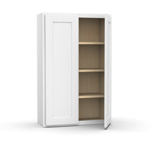 Load image into Gallery viewer, RTA - White - Double Door Wall Cabinet - 27&quot;W x 42&quot;H x 12&quot;D
