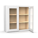 Load image into Gallery viewer, RTA - White - Double Glass Door Wall Cabinet - 30&quot;W x 30&quot;H x 12&quot;D