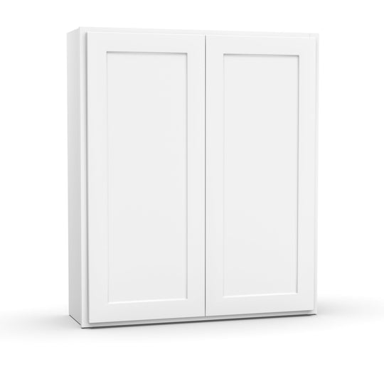 RTA - White - Double Door Wall Cabinet - 36"W x 42"H x 12"D