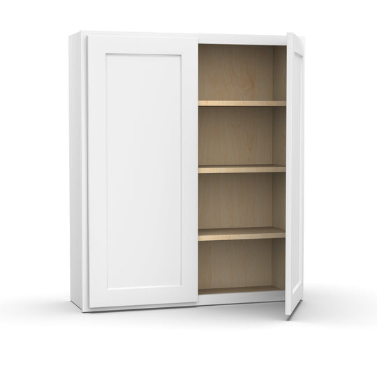 RTA - White - Double Door Wall Cabinet - 36"W x 42"H x 12"D
