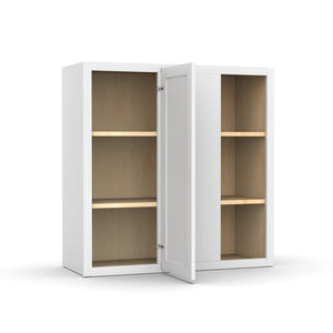RTA - White Blind - Wall Corner Cabinets - 30"H x 30"W x 24"D