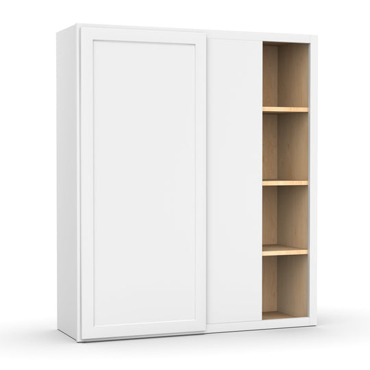 RTA - White Blind - Wall Corner Cabinets - 42"H x 36"W x 24"D