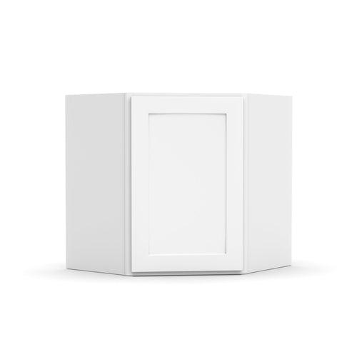 RTA - White Diagonal Corner Wall Cabinets - 18G