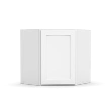 Load image into Gallery viewer, RTA - White Diagonal Corner Wall Cabinets - 18&quot;H x 24&quot;W x 24&quot;D