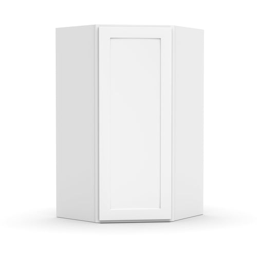 RTA - White Diagonal Corner Wall Cabinets - 24