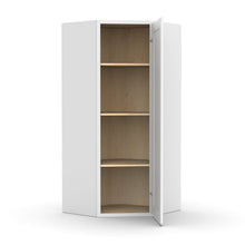 Load image into Gallery viewer, RTA - White Diagonal Corner Wall Cabinets - 42&quot;H x 27&quot;W x 15&quot;D