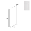 Load image into Gallery viewer, RTA - Shaker White - Wall Side Finished Skin - 11.25&quot;W x 36&quot;H x 0.25&quot;D