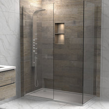 Load image into Gallery viewer, 65 in. 6-Jet Stainless Steel Shower Panel System with Fixed Round Rainfall Showerhead &amp; Handheld Shower, Self-Cleaning &amp; Jet Massage Feature