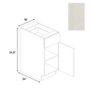 Load image into Gallery viewer, RTA - White Frozen Wood Textured - Single Door Base Cabinet - 18&quot;W x 34.5&quot;H x 24&quot;D - Frameless Cabinet