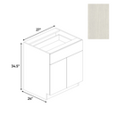 Load image into Gallery viewer, RTA - White Frozen Wood Textured - Double Door Base Cabinet - 27&quot;W x 34.5&quot;H x 24&quot;D - Frameless Cabinet