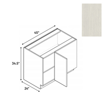 Load image into Gallery viewer, RTA - White Frozen Wood Textured - Blind Corner Base Cabinet - 45&quot;W x 34.5&quot;H x 24&quot;D - Frameless Cabinet