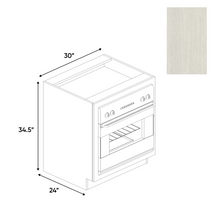 Load image into Gallery viewer, RTA - White Frozen Wood Textured - Base Oven Cabinet - 30&quot;W x 34.5&quot;H x 24&quot;D - Frameless Cabinet