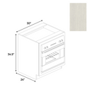 Load image into Gallery viewer, RTA - White Frozen Wood Textured - Base Oven Cabinet - 30&quot;W x 34.5&quot;H x 24&quot;D - Frameless Cabinet