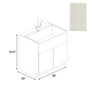 Load image into Gallery viewer, RTA - White Frozen Wood Textured - Farm Sink Base Cabinet - 36&quot;W x 34.5&quot;H x 24&quot;D - Frameless Cabinet