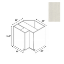 Load image into Gallery viewer, RTA - White Frozen Wood Textured - Lazy Susan Base Cabinet - 33&quot;W x 34.5&quot;H x 33&quot;D - Frameless Cabinet