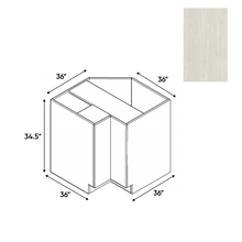 Load image into Gallery viewer, RTA - White Frozen Wood Textured - Lazy Susan Base Cabinet - 36&quot;W x 34.5&quot;H x 24&quot;D - Frameless Cabinet