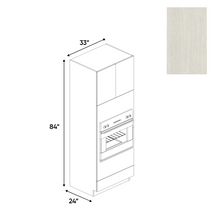 Load image into Gallery viewer, RTA - White Frozen Wood Textured - Tall Oven Cabinet - 33&quot;W x 84&quot;H x 24&quot;D - Frameless Cabinet