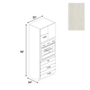 Load image into Gallery viewer, RTA - White Frozen Wood Textured - Tall Oven Cabinet - 33&quot;W x 96&quot;H x 24&quot;D - Frameless Cabinet