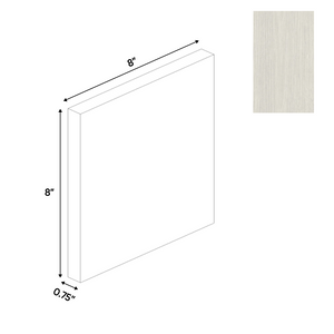 RTA - White Frozen Wood Textured - Sample Door - 8"W x 8"H x 0.75"D - Frameless Cabinet