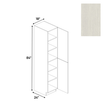 Load image into Gallery viewer, RTA - White Frozen Wood Textured - Tall Pantry Cabinet - 18&quot;W x 84&quot;H x 24&quot;D - Frameless Cabinet