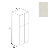 Load image into Gallery viewer, RTA - White Frozen Wood Textured - Tall Pantry Cabinet - 30&quot;W x 96&quot;H x 24&quot;D - Frameless Cabinet