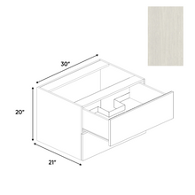 Load image into Gallery viewer, RTA - White Frozen Wood Textured - Vanity Hanging Drawer Sink Base Cabinet - 30&quot;W x 20&quot;H x 21&quot;D - Frameless Cabinet