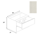 Load image into Gallery viewer, RTA - White Frozen Wood Textured - Vanity Hanging Drawer Sink Base Cabinet - 30&quot;W x 20&quot;H x 21&quot;D - Frameless Cabinet