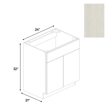 Load image into Gallery viewer, RTA - White Frozen Wood Textured - Vanity Sink Base Cabinet - 24&quot;W x 30&quot;H x 21&quot;D - Frameless Cabinet