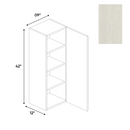 Load image into Gallery viewer, RTA - White Frozen Wood Textured - Wall Cabinet - 9&quot;W x 42&quot;H x 12&quot;D - Frameless Cabinet