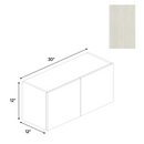 Load image into Gallery viewer, RTA - White Frozen Wood Textured - Wall Cabinet - 30&quot;W x 12&quot;H x 12&quot;D - Frameless Cabinet