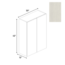 Load image into Gallery viewer, RTA - White Frozen Wood Textured - Wall Cabinet - 30&quot;W x 42&quot;H x 12&quot;D - Frameless Cabinet