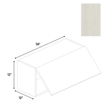 Load image into Gallery viewer, RTA - White Frozen Wood Textured - Wall Upper Cabinet - 36&quot;W x 12&quot;H x 12&quot;D - Frameless Cabinet