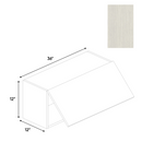 Load image into Gallery viewer, RTA - White Frozen Wood Textured - Wall Upper Cabinet - 36&quot;W x 12&quot;H x 12&quot;D - Frameless Cabinet