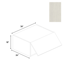 Load image into Gallery viewer, RTA - White Frozen Wood Textured - Wall Upper Cabinet - 36&quot;W x 18&quot;H x 24&quot;D - Frameless Cabinet