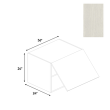 Load image into Gallery viewer, RTA - White Frozen Wood Textured - Wall Upper Cabinet - 36&quot;W x 24&quot;H x 24&quot;D - Frameless Cabinet
