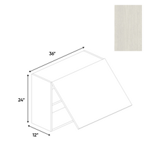 Load image into Gallery viewer, RTA - White Frozen Wood Textured - Wall Upper Cabinet - 36&quot;W x 24&quot;H x 12&quot;D - Frameless Cabinet