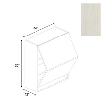 Load image into Gallery viewer, RTA - White Frozen Wood Textured - Wall Upper Cabinet - 36&quot;W x 30&quot;H x 12&quot;D - Frameless Cabinet
