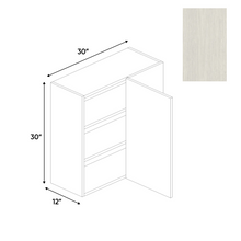 Load image into Gallery viewer, RTA - White Frozen Wood Textured - Wall Blind Corner Cabinet - 30&quot;W x 30&quot;H x 12&quot;D - Frameless Cabinet