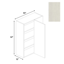 Load image into Gallery viewer, RTA - White Frozen Wood Textured - Wall Blind Corner Cabinet - 30&quot;W x 42&quot;H x 12&quot;D - Frameless Cabinet