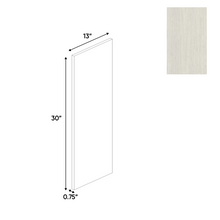 Load image into Gallery viewer, RTA - White Frozen Wood Textured - Finished End Wall Panel - 13&quot;W x 30&quot;H x 0.75&quot;D - Frameless Cabinet