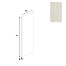 Load image into Gallery viewer, RTA - White Frozen Wood Textured - Finished End Wall Panel - 13&quot;W x 36&quot;H x 0.75&quot;D - Frameless Cabinet