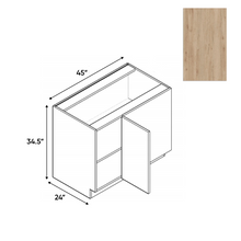 Load image into Gallery viewer, RTA - Anniversary Oak Textured - Blind Corner Base Cabinet - 45&quot;W x 34.5&quot;H x 24&quot;D - Frameless Cabinet