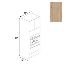 Load image into Gallery viewer, RTA - Anniversary Oak Textured - Tall Oven Cabinet - 33&quot;W x 84&quot;H x 24&quot;D - Frameless Cabinet