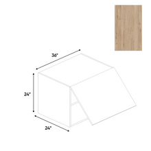 Load image into Gallery viewer, RTA - Anniversary Oak Textured - Wall Upper Cabinet - 36&quot;W x 24&quot;H x 24&quot;D - Frameless Cabinet