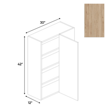 Load image into Gallery viewer, RTA - Anniversary Oak Textured - Wall Blind Corner Cabinet - 30&quot;W x 42&quot;H x 12&quot;D - Frameless Cabinet