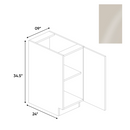Load image into Gallery viewer, RTA - Cashmere Gloss - Base Full Height Cabinet - 9&quot;W x 34.5&quot;H x 24&quot;D - Frameless Cabinet