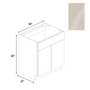 Load image into Gallery viewer, RTA - Cashmere Gloss - Vanity Sink Base Cabinet - 36&quot;W x 30&quot;H x 21&quot;D - Frameless Cabinet