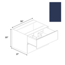 Load image into Gallery viewer, RTA - Indigo Blue Matte - Vanity Hanging Drawer Sink Base Cabinet - 30&quot;W x 20&quot;H x 21&quot;D - Frameless Cabinet