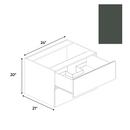 Load image into Gallery viewer, RTA - Forest Green Matte - Vanity Hanging Drawer Sink Base Cabinet - 24&quot;W x 20&quot;H x 21&quot;D - Frameless Cabinet